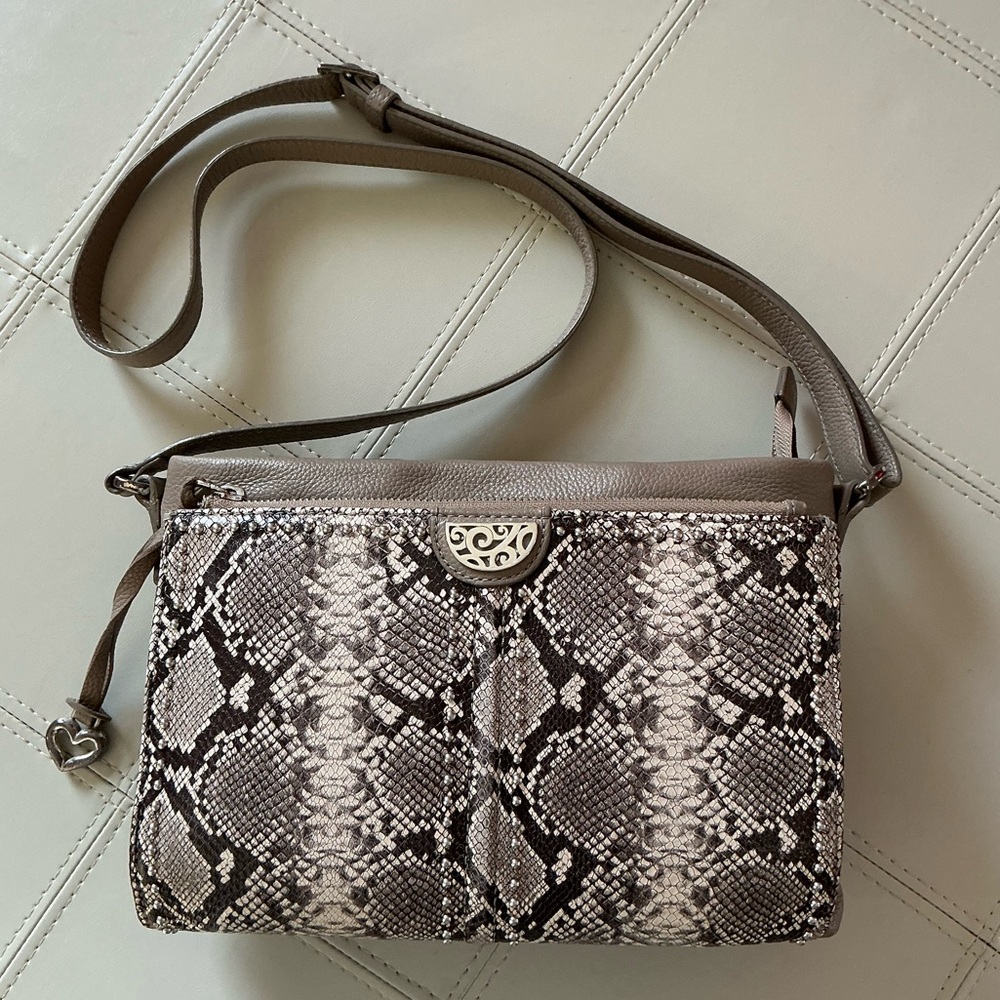 Brighton Snakeskin Crossbody Bag